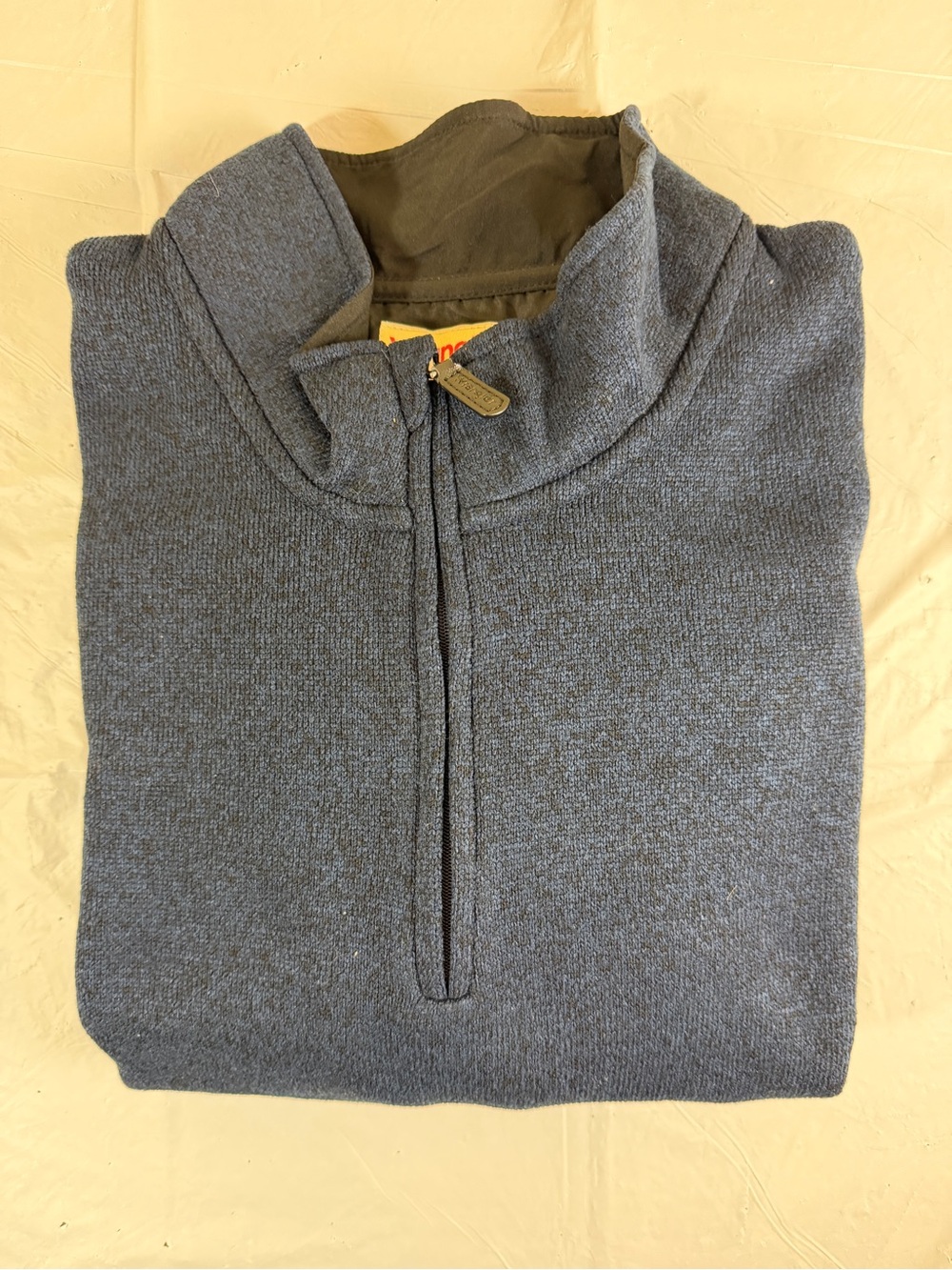 Wrangler‎ Men's Zip-Neck Sweater in Heather Blue